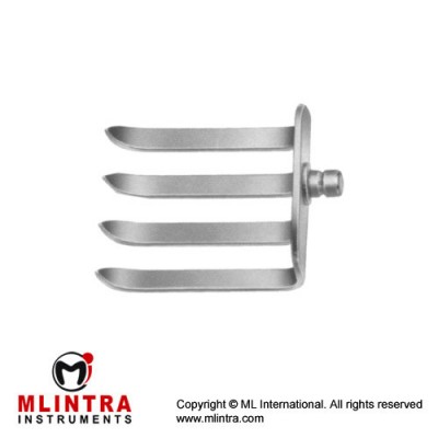 Caspar Lateral Blade Blade with 4 Prongs Stainless Steel, Blade Size 32 x 52 mm